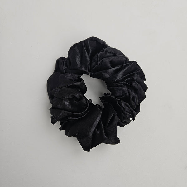 Black Silk Scrunchies