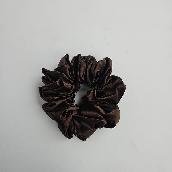 Brown Silk Scrunchies