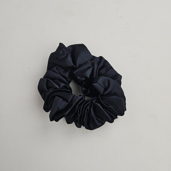Navy Blue Silk Scrunchies