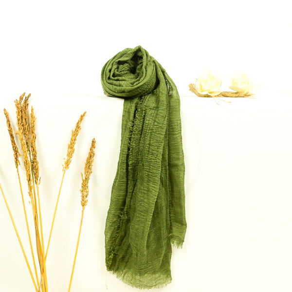 Olive Green - Crimps Hijab