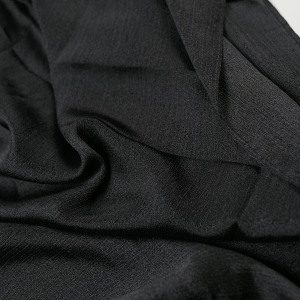 Black - Crinkle Silk