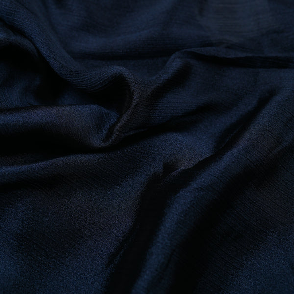 Navy Blue - Crinkle Silk
